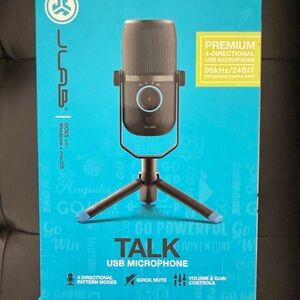 Jlab Talk USB Microphone - Black NIB